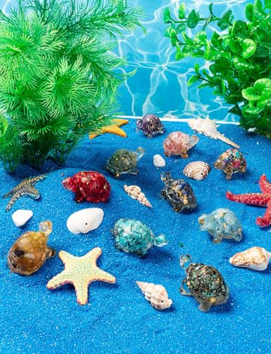 Set de 10 Figuras de Tortuga de Cristal para Decoración miniatura 6