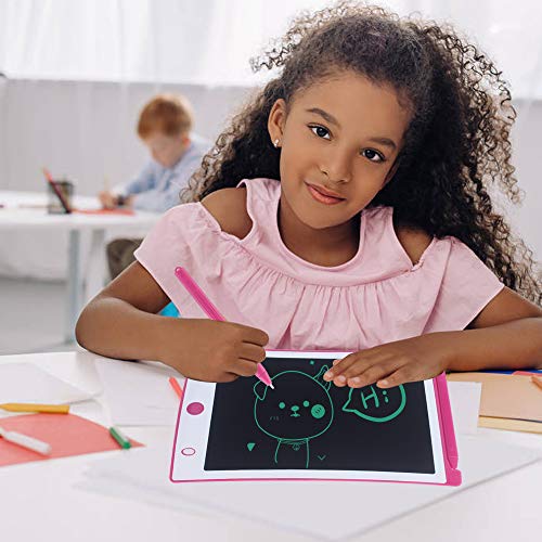 8.5 Inch Kids Drawing Writing Boards, LCD Writing Tablet Electronic Doodle Board, Educational and Learning Toys for Girls Boys Toddler Gifts (Pink) - Thumbnail 4