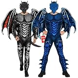 8 tailles disponibles – Ce costume animal adulte est proposé en M, L, XL, XXL et 3XL. Sa matière extensible s’adapte à toutes les morphologies. Consultez le guide des tailles du dragon costume adulte.
