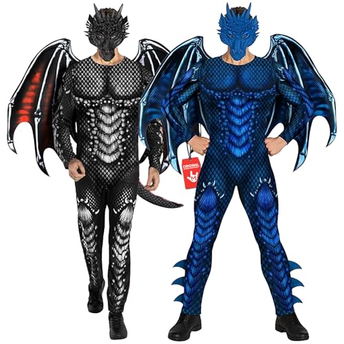 Morph Costume Dragon Jumpsuit Blue Costume Men XL