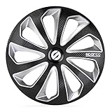 Satz Sparco Radzierblenden Sicilia 16-Zoll Schwarz/Silber/Karbon