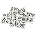 Temporary Black and Silver Tattoos 12 Pack