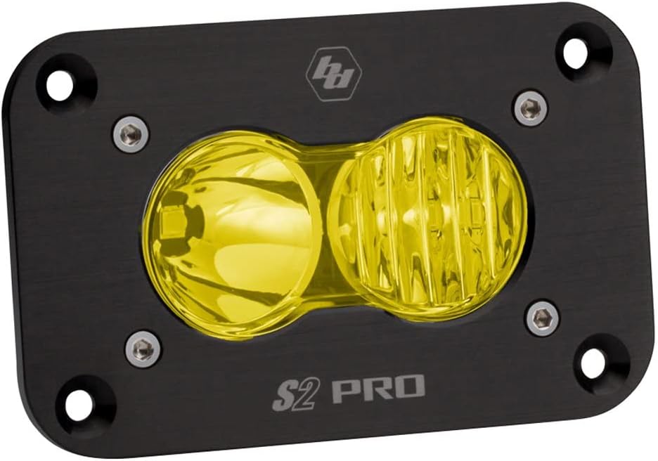S2 Pro LED Black Flush Mount Light Pod (Driving/Combo; Amber)