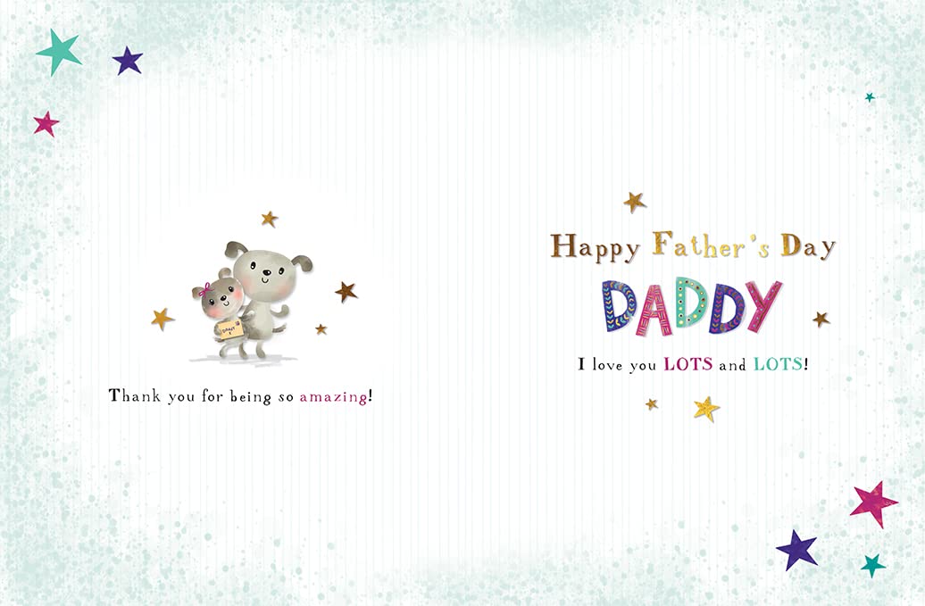 Piccadilly Greetings Carte De Fête Des Pères Avec Inscription « Daddy From Daughter » - 20,3 X 15,2 Cm (A53365