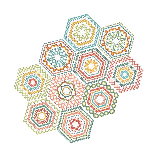PENIKOKO 10 Piezas Pegatinas Antideslizantes Hexagonales Autoadhesivas para Suelo de Baño y Cocina Resistente al Agua Decorativas y de Fácil Instalación