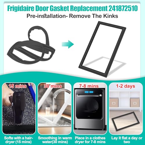 Upgraded 241872510 Refrigerator Door Gasket Replacement for Frigidaire Refrigerator Door Seal 241872510 for Kenmore Fridge Door Gasket Replacement 240542110,1379486 Freezer Seal 40.83" x 26.96" by Luckman - Used condition - Image 8