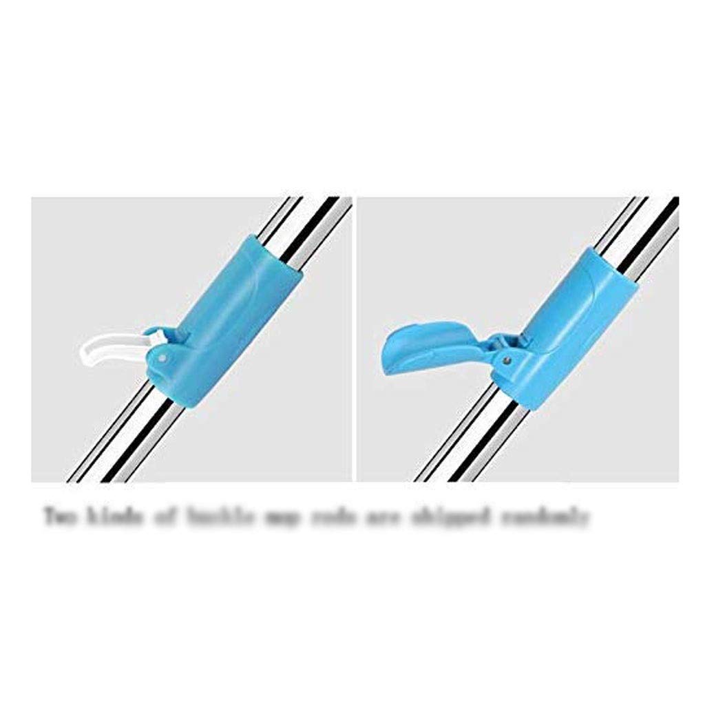 fregona, Trapeador Giratorio automático de 360° con Cubos apilables y 2 Cabezales Microfibra Lavables a máquina(Blue)