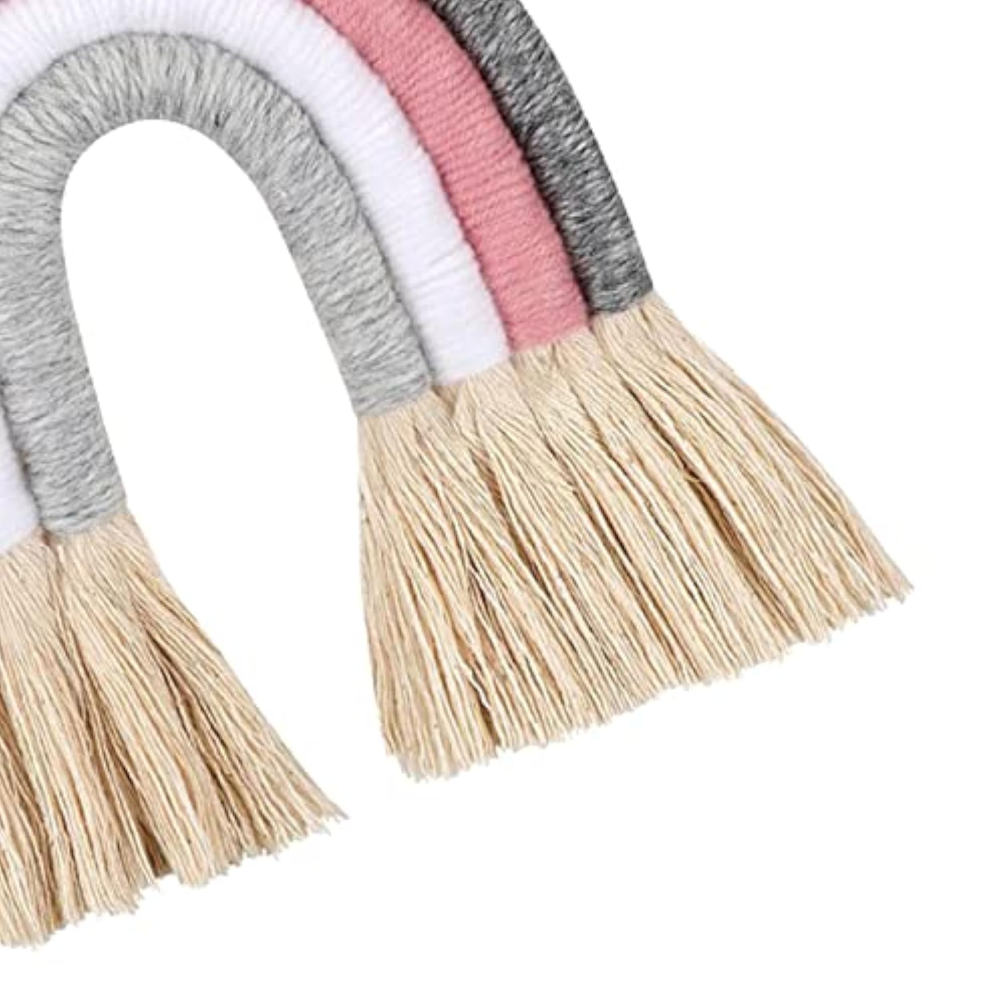 Macrame Rainbow Hanging Tapestry for Baby Room