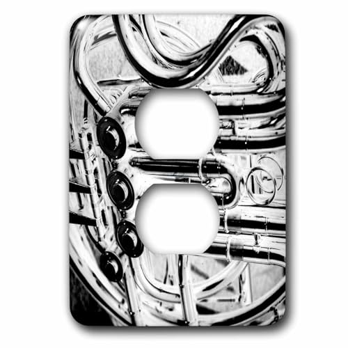 Couvercle d'interrupteur inversé design musique abstraite 3dRose