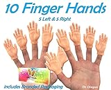 Dr Dingus Finger Hands Finger Puppets in Gift Box (10 Hands / 5 Pairs) - Novelty Fun for Whole Family