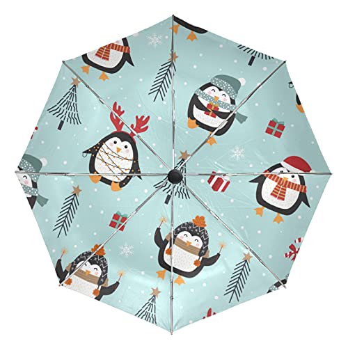 Parapluie de voyage pingouin mignon idéal pour sorties sous la pluie