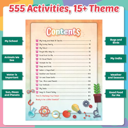 Image of 555 Science Activity Book For Kids- Brain Games For 5+ Years Old Kids -Science Workbook, Puzzles, Colorful Games, Riddles, Word Problems, Facts, Nature, Animals