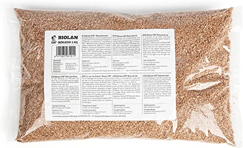 Image of Biolan Bokashi Composting Set - Durable Compost Bin (10l) with Airtight Lid, Leak-Free Tap, made Plastic, Contains EM-Bokashi Bran (1 kg). (Black)
