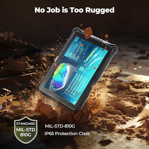 Image of MUNBYN Rugged Windows Tablet, 12.2 inch Extra Large Rugged Tablet, Replaceable SSD, 6300mAh+700mAh Dual Batteries & Hot Swappable, IP65 Rugged PC for Field Work, 2Y Protection, IRT09J Lite