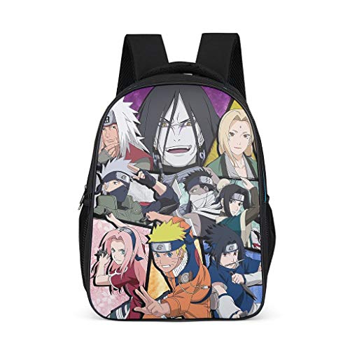 Fanaxii Naruto Shippuden Anime: Mochila escolar para niños Gris talla única