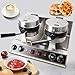 Commercial Dual Head Belgian Waffle Maker Rotating Double Waring Breakfast Maker Cooking Non-Stick Heavy Duty Restaurant Mini Pancake Baker Electric Waffle Maker for Family Breakfast Gift