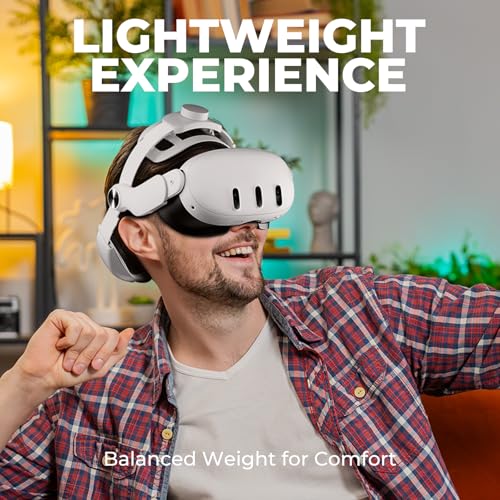 DESTEK QH3 Pressure-Free Head Strap Compatible with Meta Quest 3/3S - Lightweight Dual-Knob Fit for Kids & Adults,All-Day Comfort & Secure Fit - Image 4