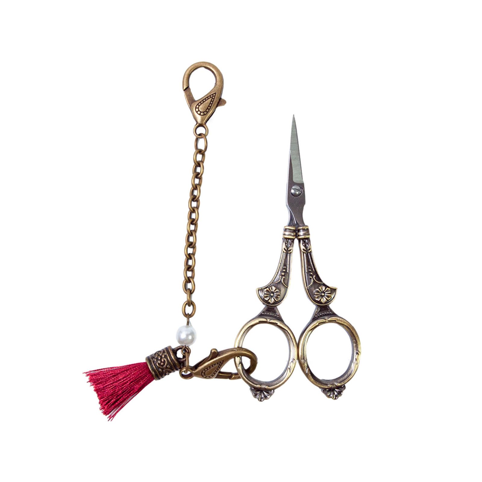 Buxuaaaa Embroidery Scissors Metal Scissors Sewing Cross Stitches Fabric for Needlework Dressmakers Fabric Embroidery Cross Stitches Vintage Sewing