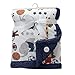 Lambs & Ivy Future All Star Sports Sherpa Blanket, Blue/Red