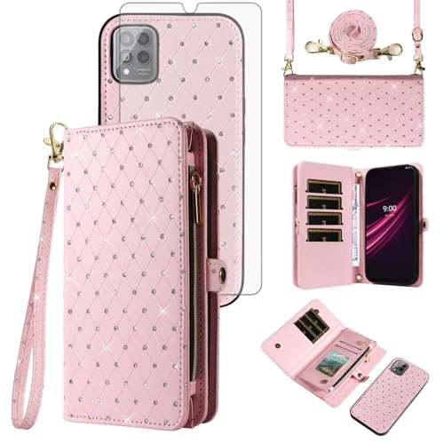 Étui T-Mobile Revvl 6 Pro 5G Asuwish Protège Écran et Housse Zip Contre Chutes et Pertes