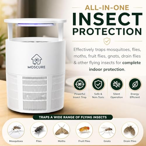 Image of IPI Indoor Mosquito Trap | MLID Technology | 400 Sq Ft Coverage | Odor-Free, Chemical-Free Insect Trap | 1.5W Low Power | 280g Lightweight & Compact | Safe for Kids & Pets (Pack of 2)