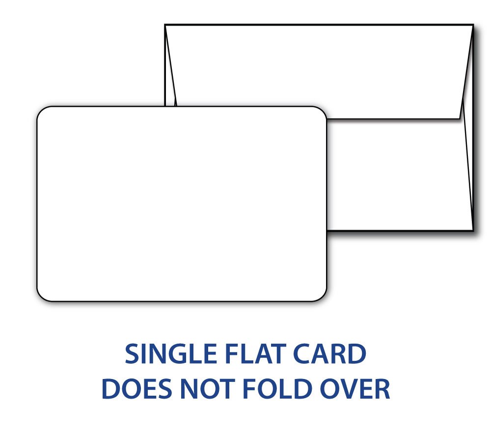 Desktop Publishing Supplies Blank White 5" X 7" Cardstock with Rounded Corners - 100 Cards with Envelopes