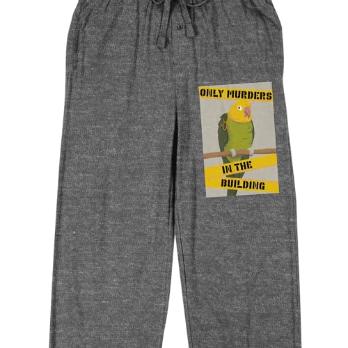 Only Murders in The Building Gambolini The Parrot Men's Heather Gray Sleep Pants2