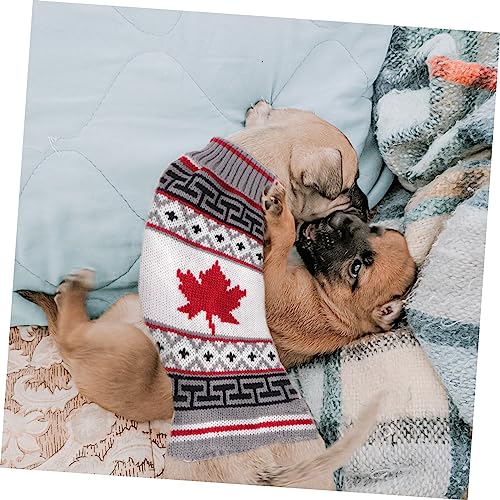 Suéter Navideño para Perro POPETPOP Tamaño L Gris miniatura 4