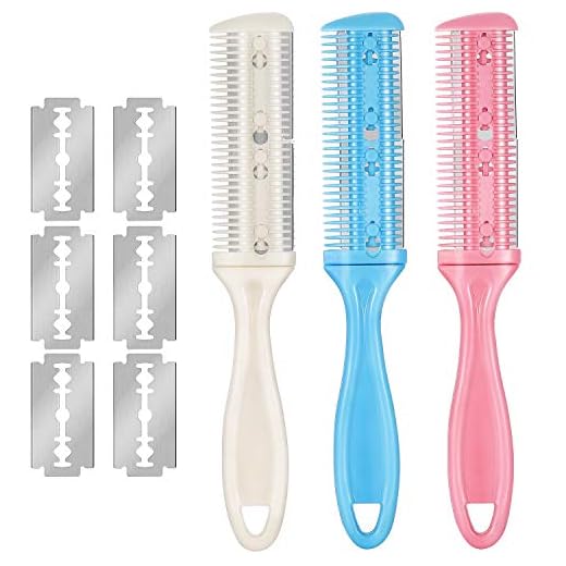 Maitys 3-Piece Razor Thinning Comb Set with Blades