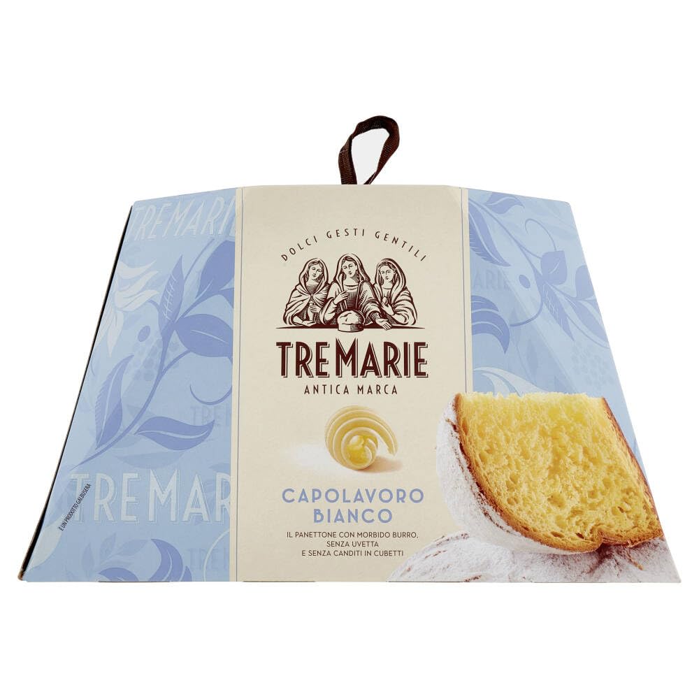 Tre Marie Panettone Capolavoro Bianco 800 g – italienischer Weihnachtskuchen ohne Rosinen & kandierte Früchte