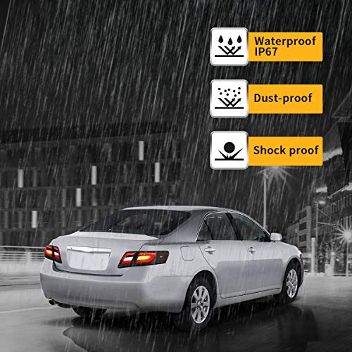 Vland Led Tail Lights Compatible With Toyota Camry 2007-2011 With 3D Light Bar, Not Fit Le Models And Hybrid (Factory Led Rear Light) Smoke #TOP6