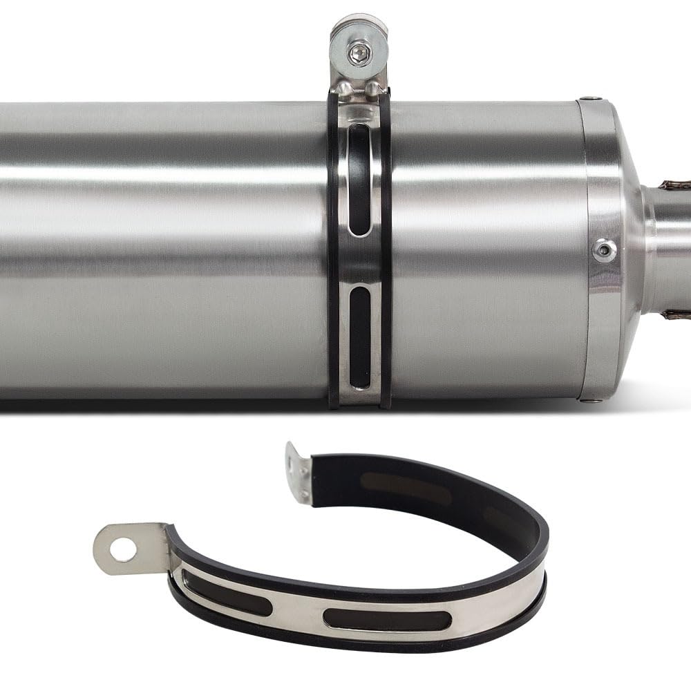 rura wydechowa Pasuje Do Honda NC700 NC750 NC700X NC750X Zestaw Wydechowy Motocykla Rura Wydechowa Podłącz Tłumik Z(Silver)