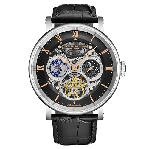 Montre automatique double fuseau Stuhrling, le style parfait du bureau aux voyages