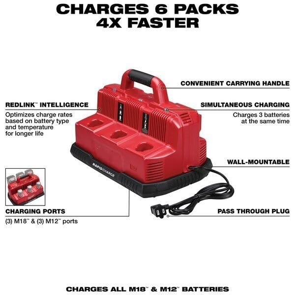 for Milwaukee Tool 48-59-1807 M18 & M12 Rapid Charge Station