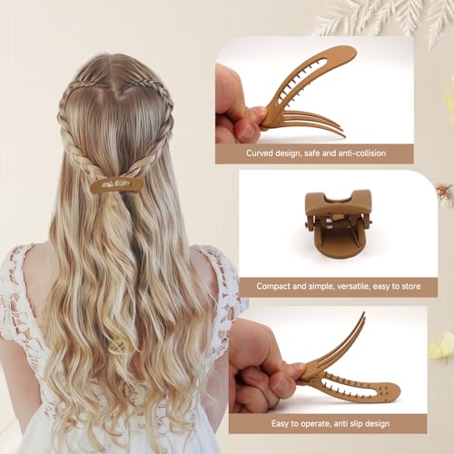 Pinzas planas para cabello 12 unidades mate miniatura 4