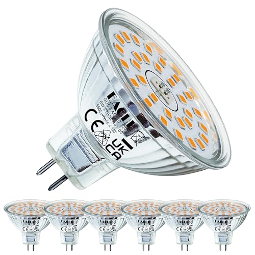 EACLL Ampoules LED GU5.3 Blanc Chaud, Lot de 6, 6W MR16 Équivalent 50W Halogène, 2700K 450 Lumens...
