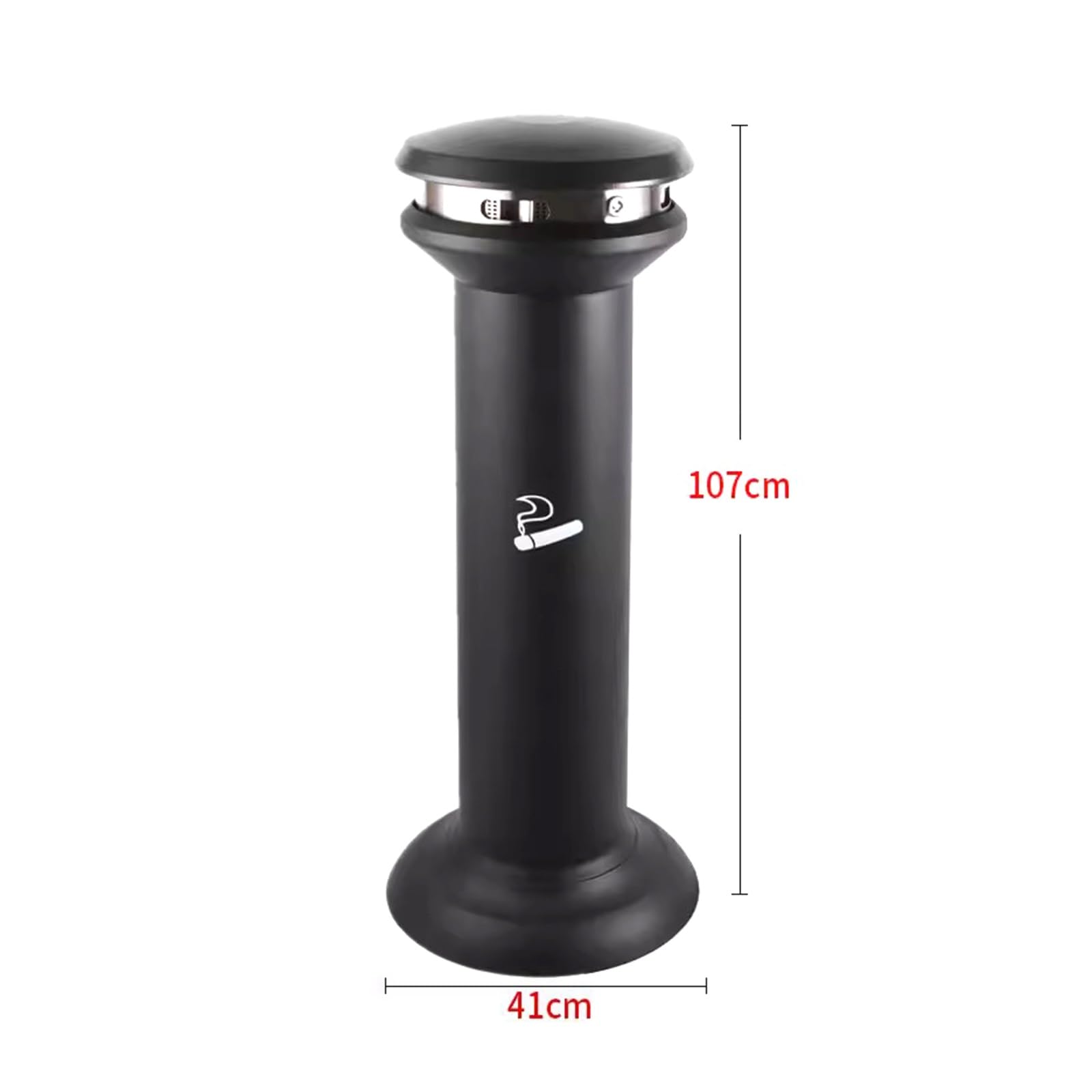 DFEDHF Garbage Cans Outdoor Stainless Steel Ash Column Cigarette Butt Column Cigarette Butt Recycling Smoke Extinguishing Column Trash Can Outside Trash Bin