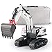 wheelfun 1/14 HUINA RC Metal Excavator Model 1594 Radio Control 22CH Ball Claw Bucket Comes with Lights and Sound Hobby Grade Model for Adult