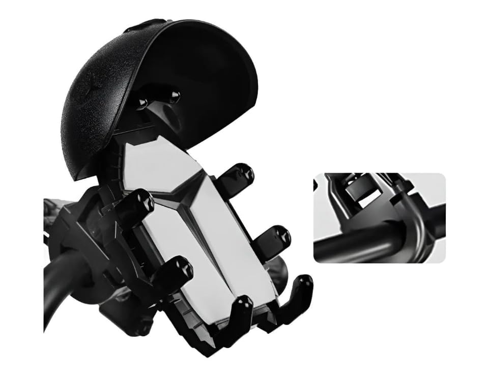 Mirror Fit Mobile Holder for scooty/Scooter/Bike/Motorcycle with One Click Button Controlled Phone Mount,Mobile Holder for Bike Ideal for Maps and GPS Navigation with Auto Locking,Firm Grip-picture-28