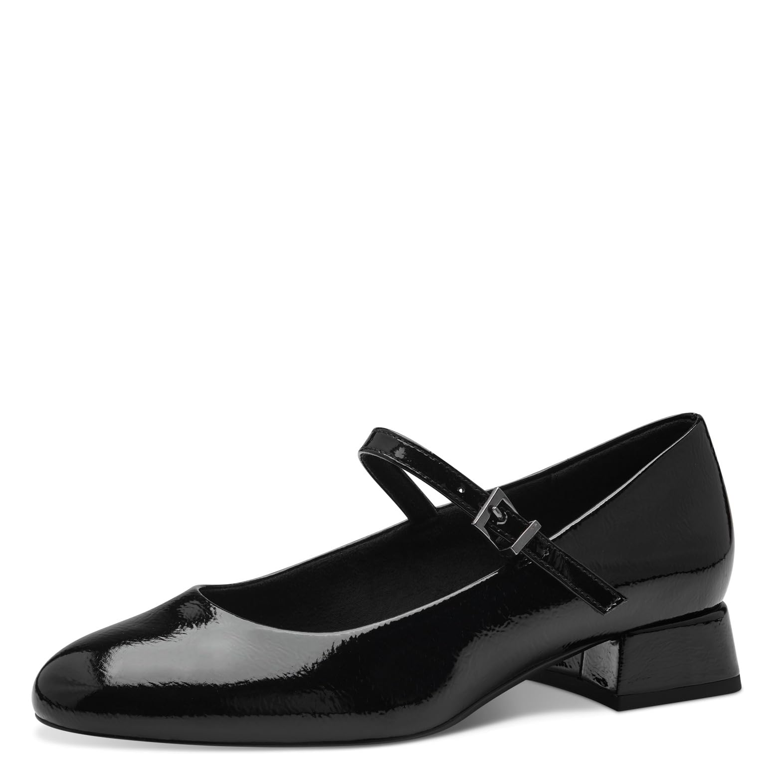MARCO TOZZI 2-22209-43 Women's Pump with Strap, Black (Black Patent), 8 UK