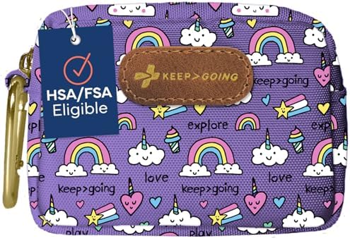 KeepGoing Small Travel First Aid Kit Kids – 60 Pc. Mini First Aid...