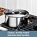 All-Clad D3 3-Ply Stainless Steel Stockpot with Lid 8 Quart, Induction, Oven Broiler Safe 600F, Silver