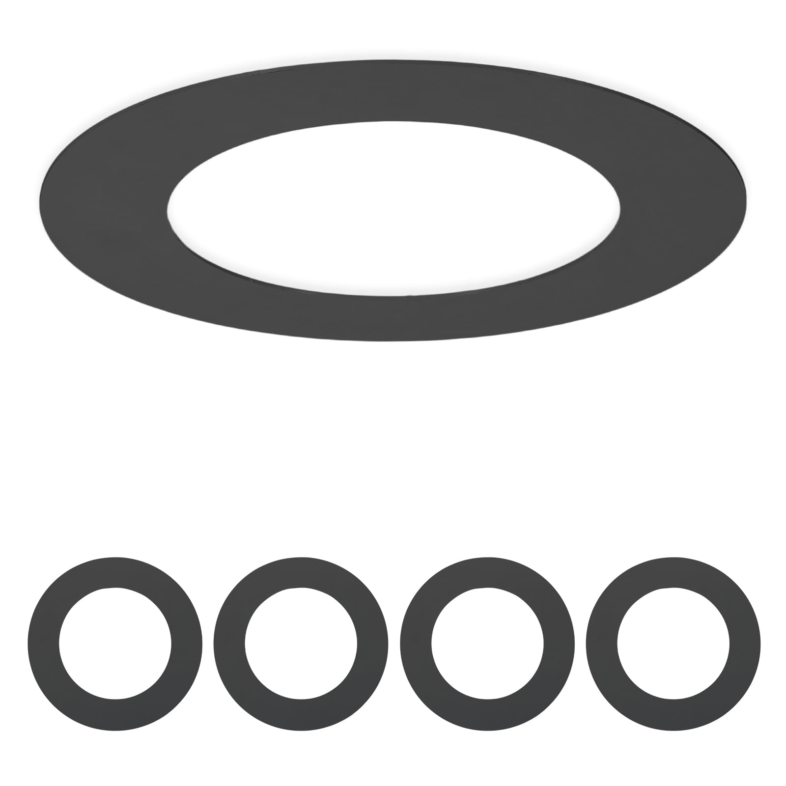 VIAPUICE Ceiling Medallion 170mm OD 109mm ID Light Goof Ring 5Pcs Black