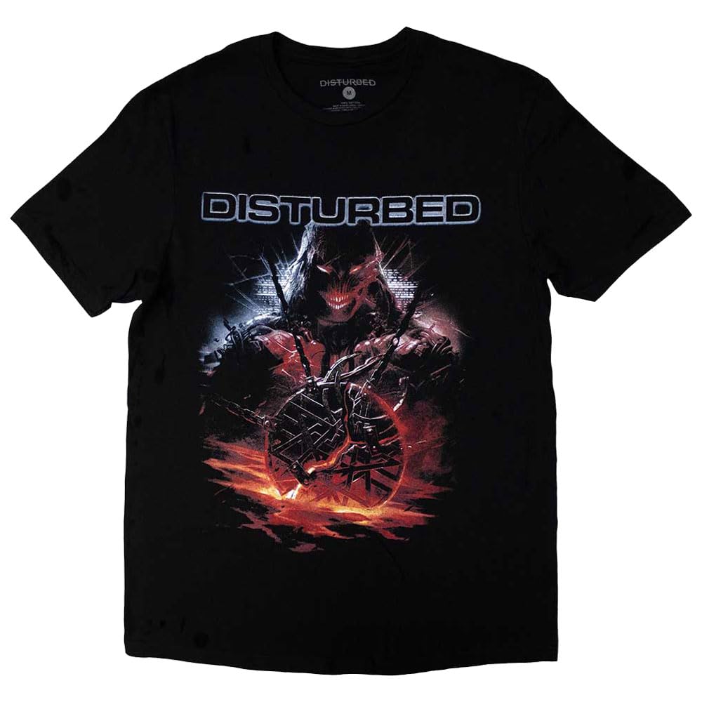 Rock Off T Shirt Disturbed European Tour 23 Medallion L