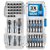 HART 40-Piece IMPACT DRIVER BIT SET 1/4' HEX MAGNETIC HOLDER SOCKET ADAPTER NUT