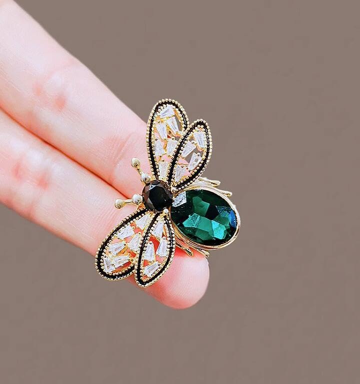 Image of Crystal Bee Pearl Brooches Exquisite Insect Bee Brooches Pins for Women