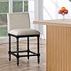 DUHOME Spindle Counter Stool with Padded Spring SeatWooden Bar Stools Farmhouse 26 Inch Counter Height Stools Chairs with Spindle Back for Kitchen Island