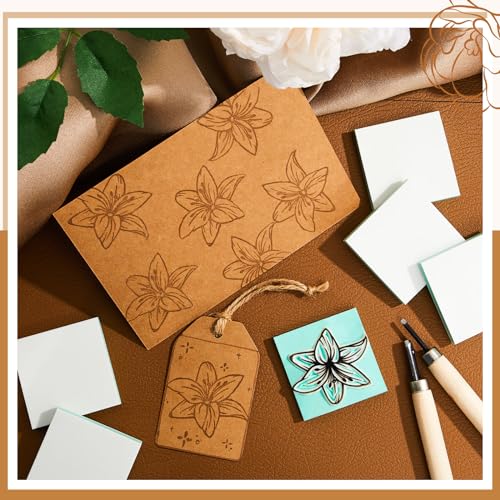 Image of Frienda 1 Pcs 2 inch x 2 inch Rubber Carving Blocks Linoleum Blocks for Printmaking, Stamp Making, DIY Crafting, Scrapbook, Painting, Soft and Easy to Carve (White Green)