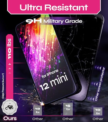 Image of Defenslim Screen Protector for iPhone 12 mini (2Pack), Easy Auto-Align Install Kit, 5.4 inch Tempered Glass, 9H Hardness, Ultra HD Clear, Case Friendly, EasyShield