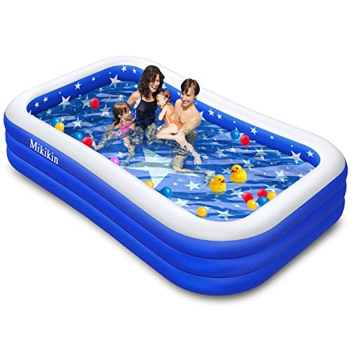 Big Sale Inflatable Family Swimming Pool, Inflatable Pool for Kiddie, Kids, Adults, Toddlers, Infant, 120" X 72" X 22" Oversized Blow Up Lounge Pools, Easy Set Swimming Pool for Outdoor, Garden, Backyard